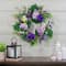 26" Purple Hydrangea & Foliage Spring Floral Twig Wreath